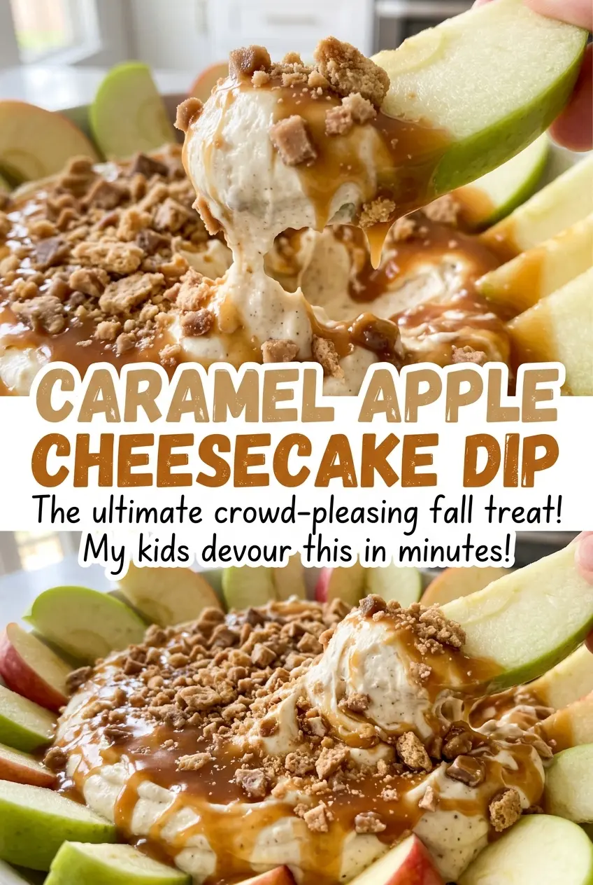 Caramel Apple Cheesecake Dip fluffy chilled dip