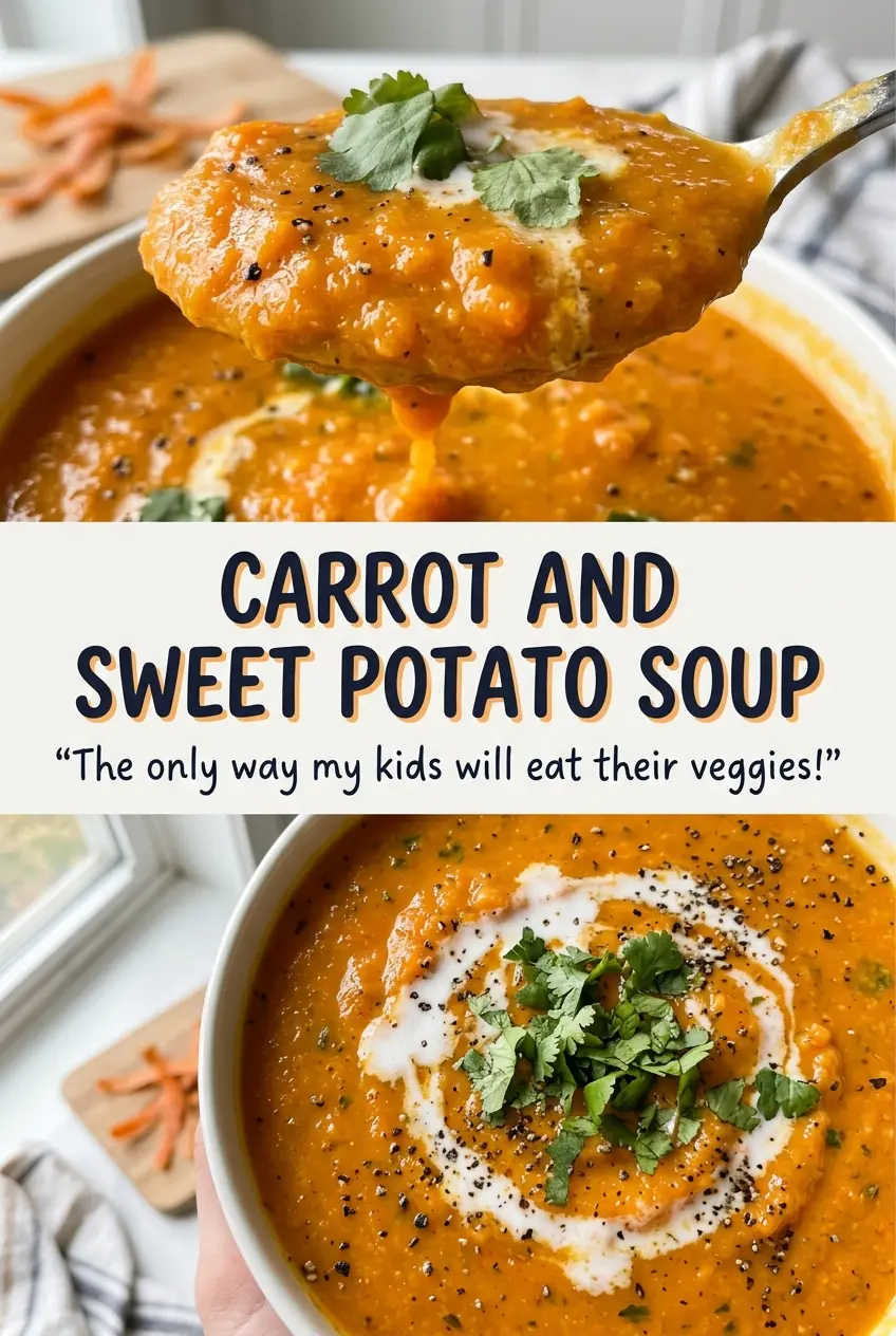 Carrot and Sweet Potato Soup smooth creamy bowl