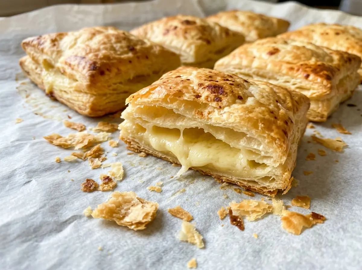 Cheese Puff Squares flaky golden cheese