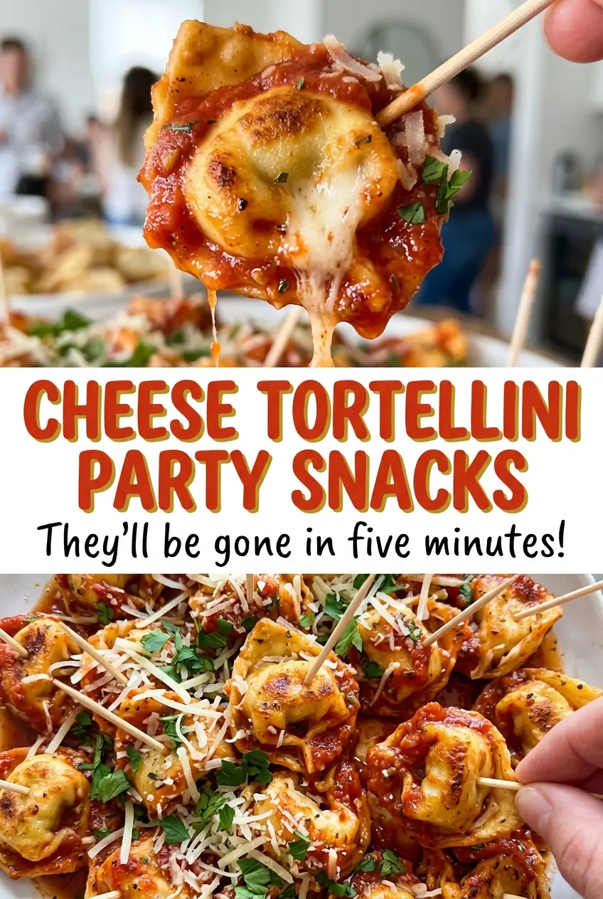 Cheese tortellini party snacks, crunchy Parmesan coating