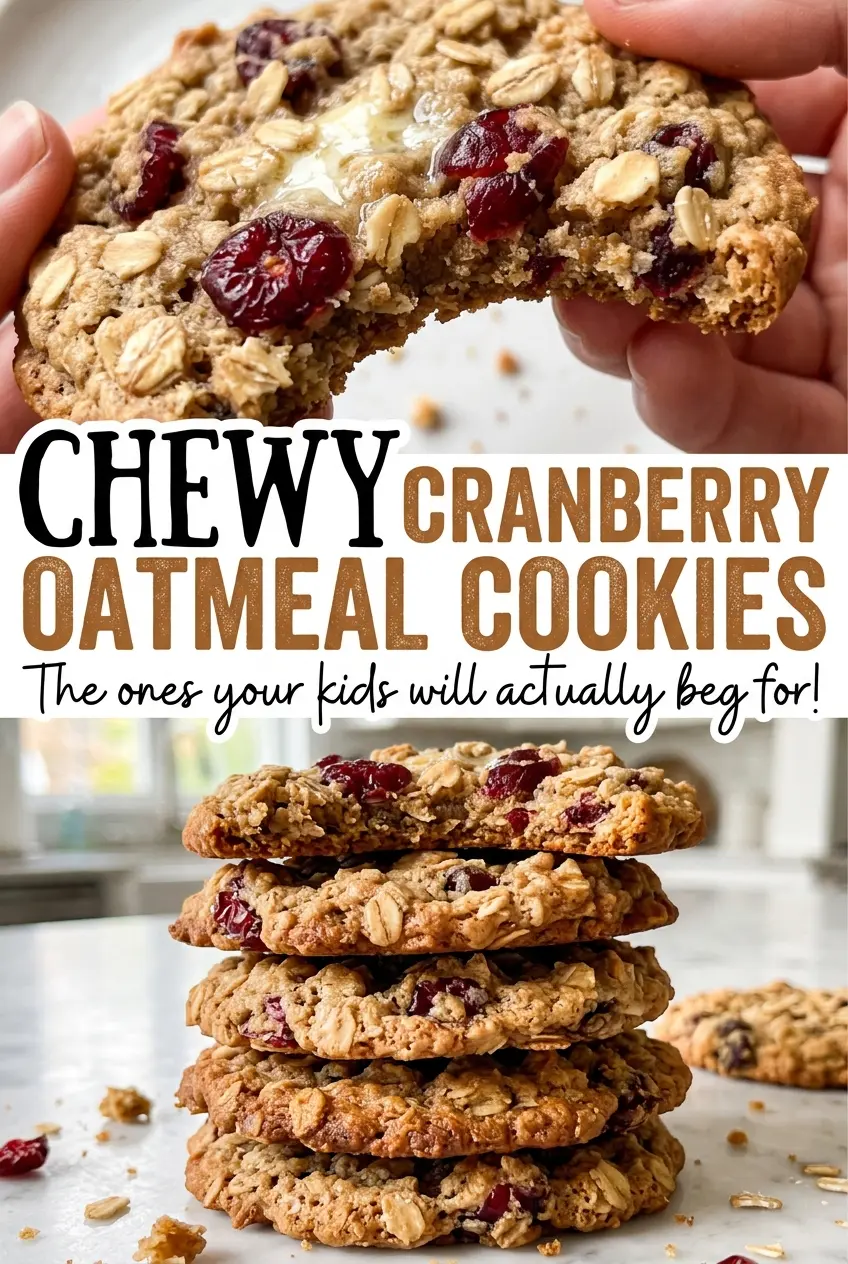 Chewy Cranberry Oatmeal Cookies chewy cranberry centers