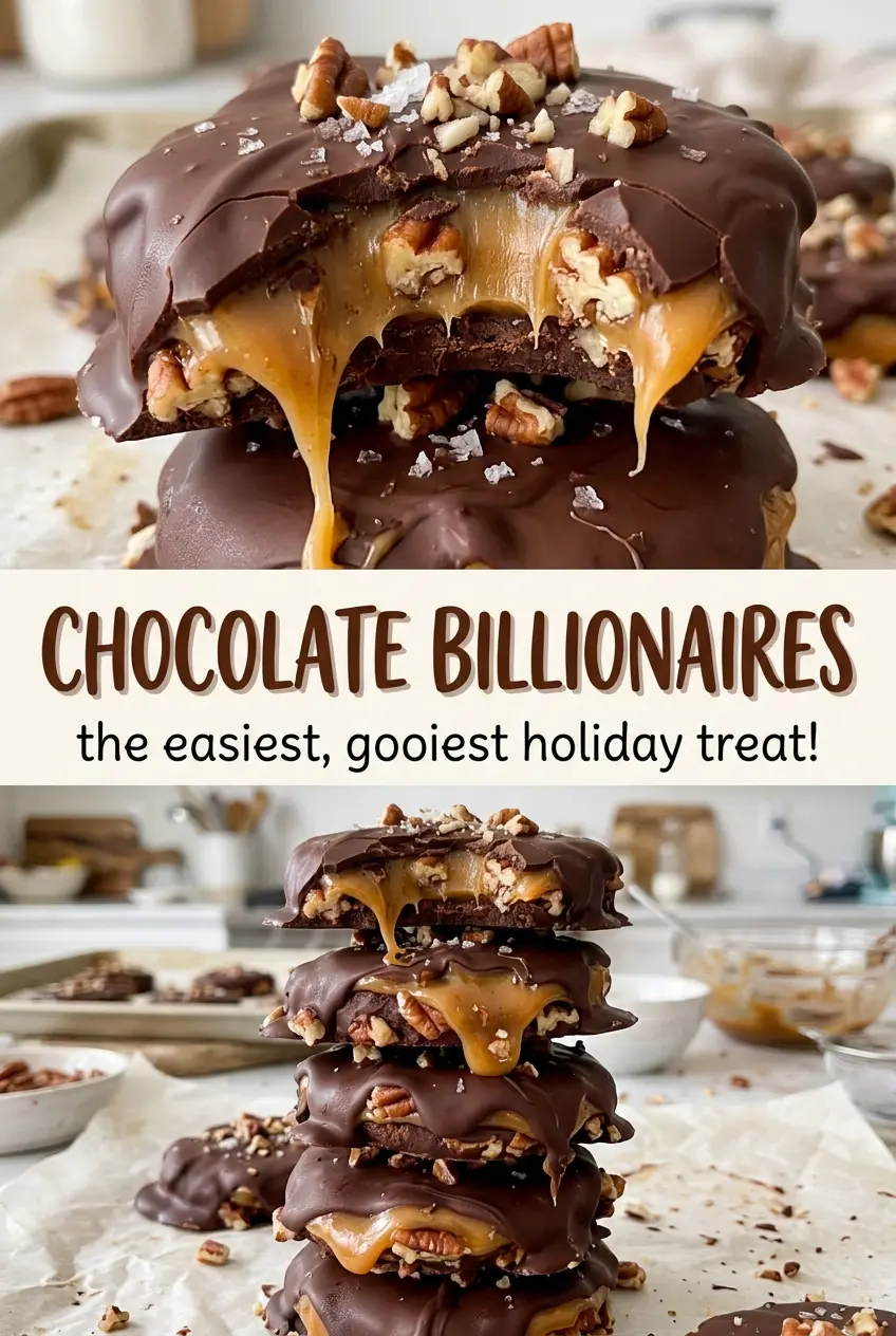 Chocolate Billionaires pecan caramel clusters