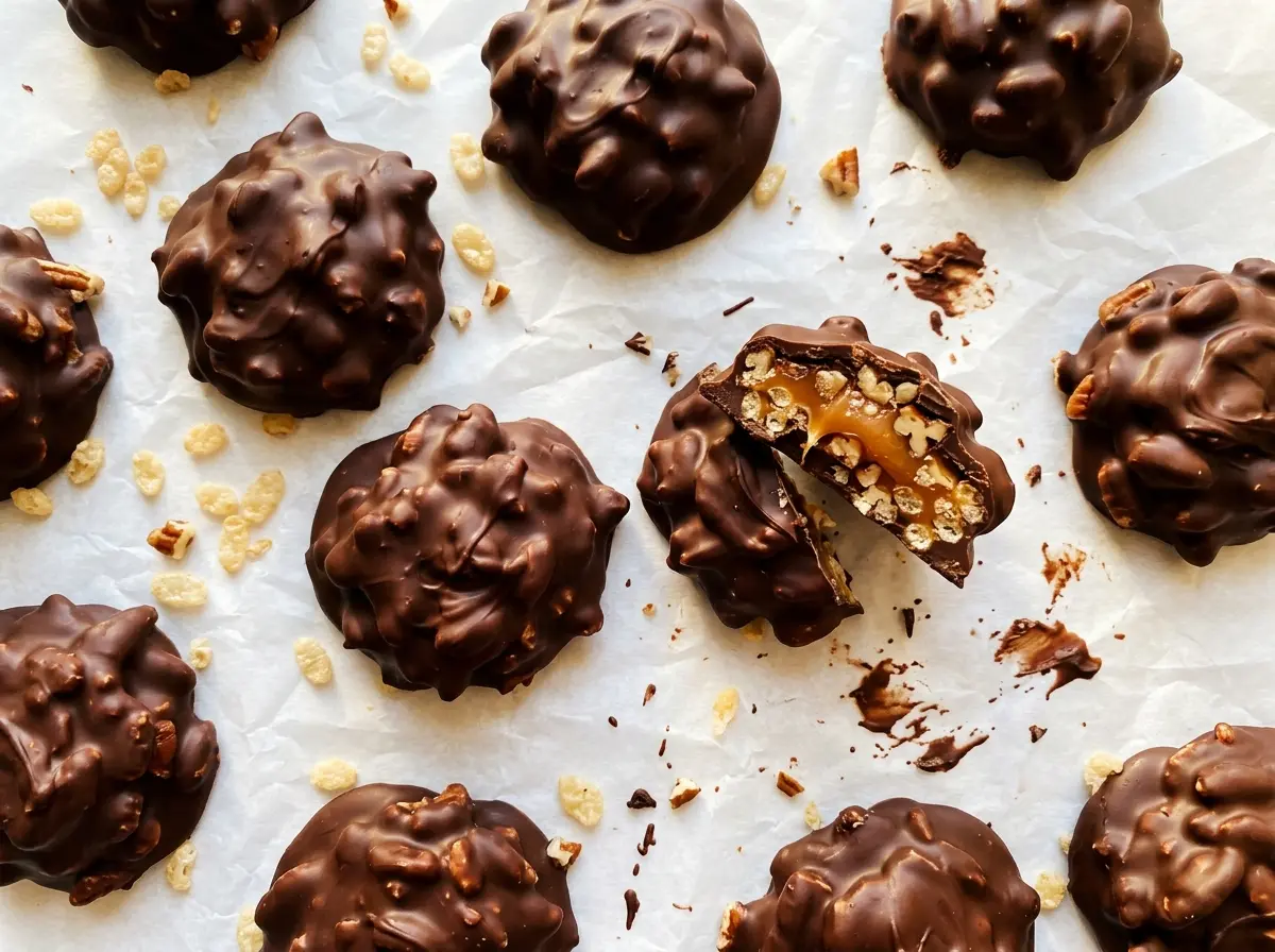 Chocolate Billionaires pecan caramel clusters