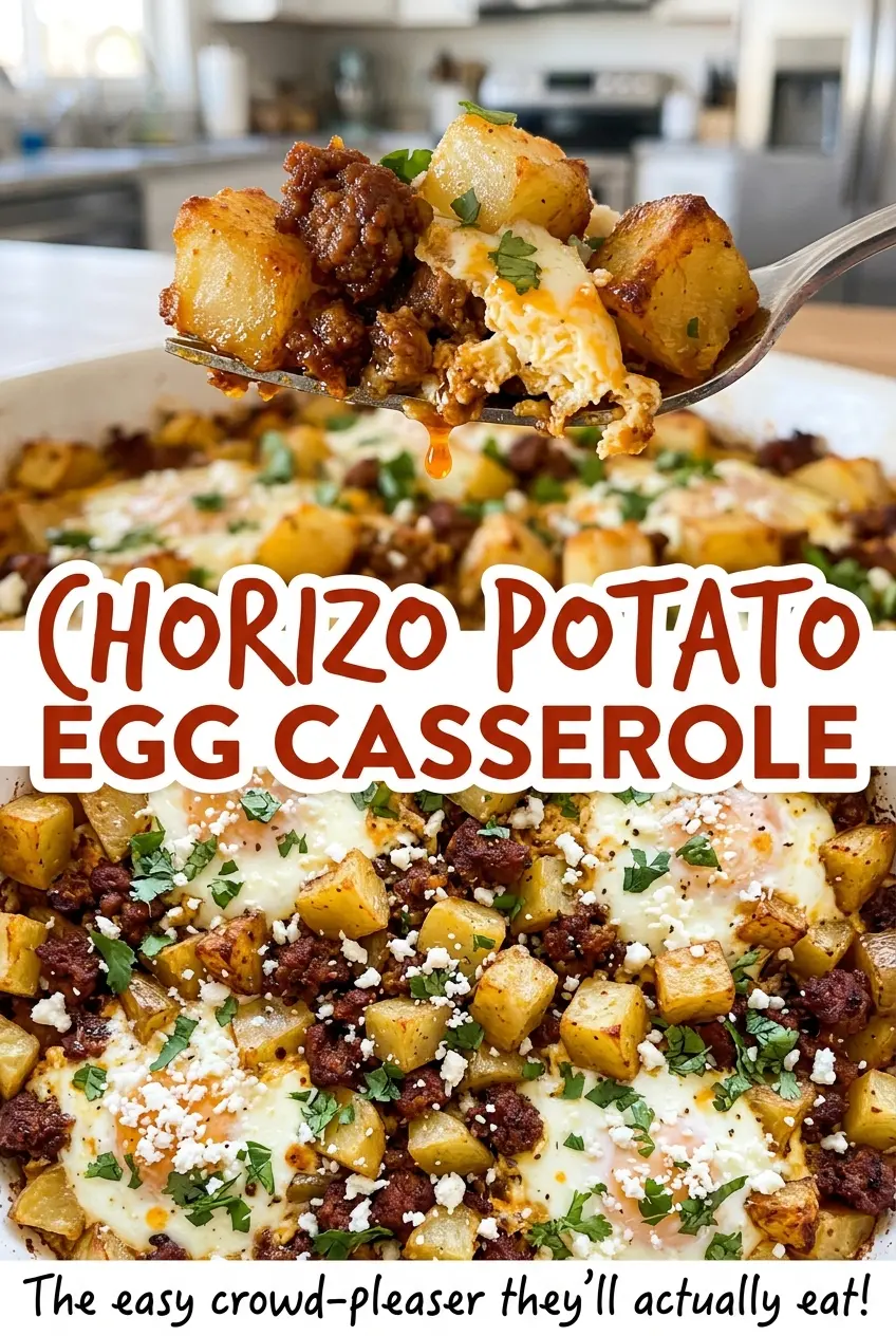 Chorizo Potato Egg Casserole savory hearty baked