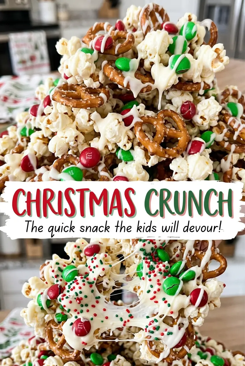 Christmas Crunch festive popcorn clusters