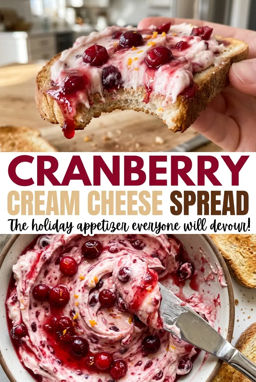 Cranberry Cream Cheese Spread, creamy orange-flecked