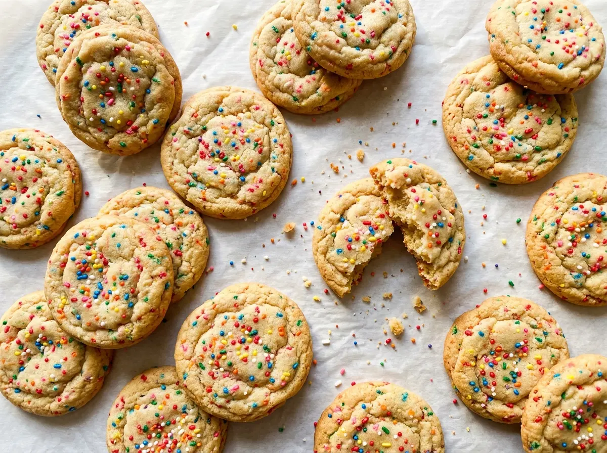 Funfetti Cookies with soft centers