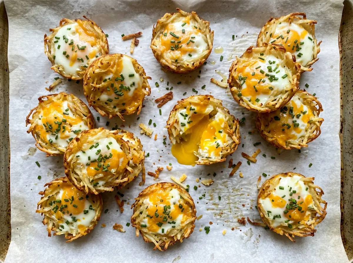 Hash Brown Egg Cups crisp golden crust