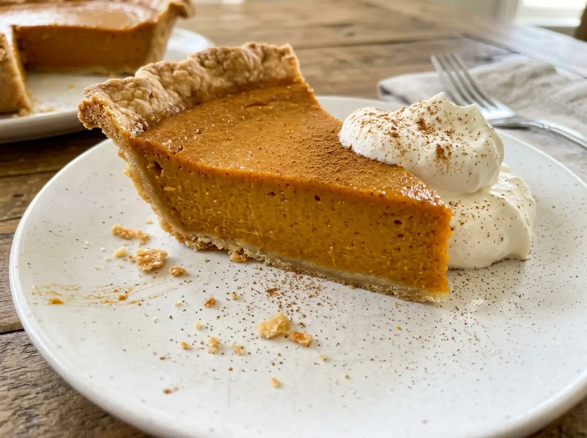 Healthy Pumpkin Pie golden maple custard