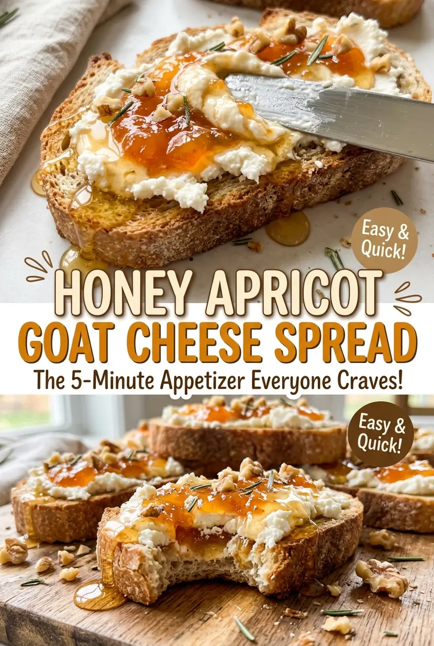 Honey Apricot Goat Cheese Spread soft golden flecks