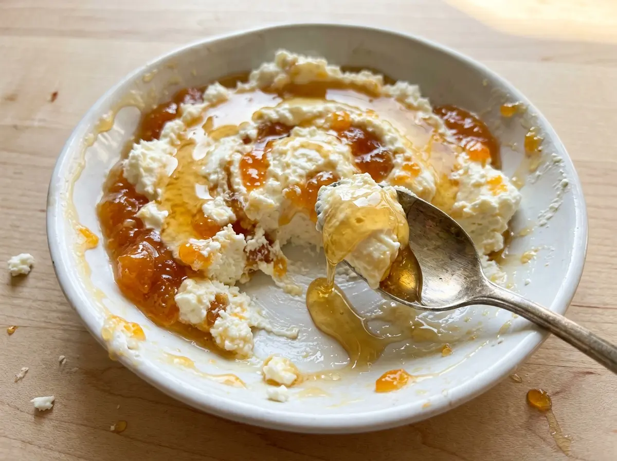 Honey Apricot Goat Cheese Spread creamy fruit flecks