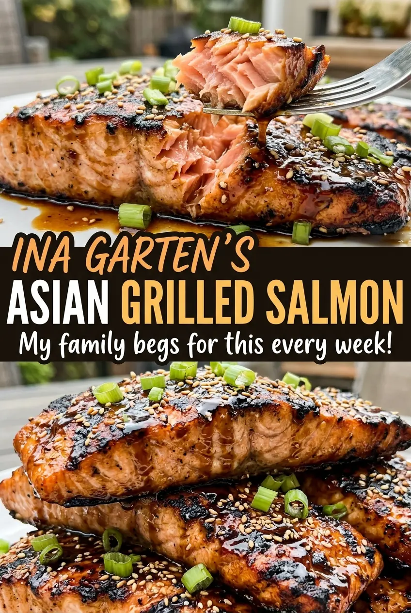Ina Garten's Asian Grilled Salmon mustard soy glaze