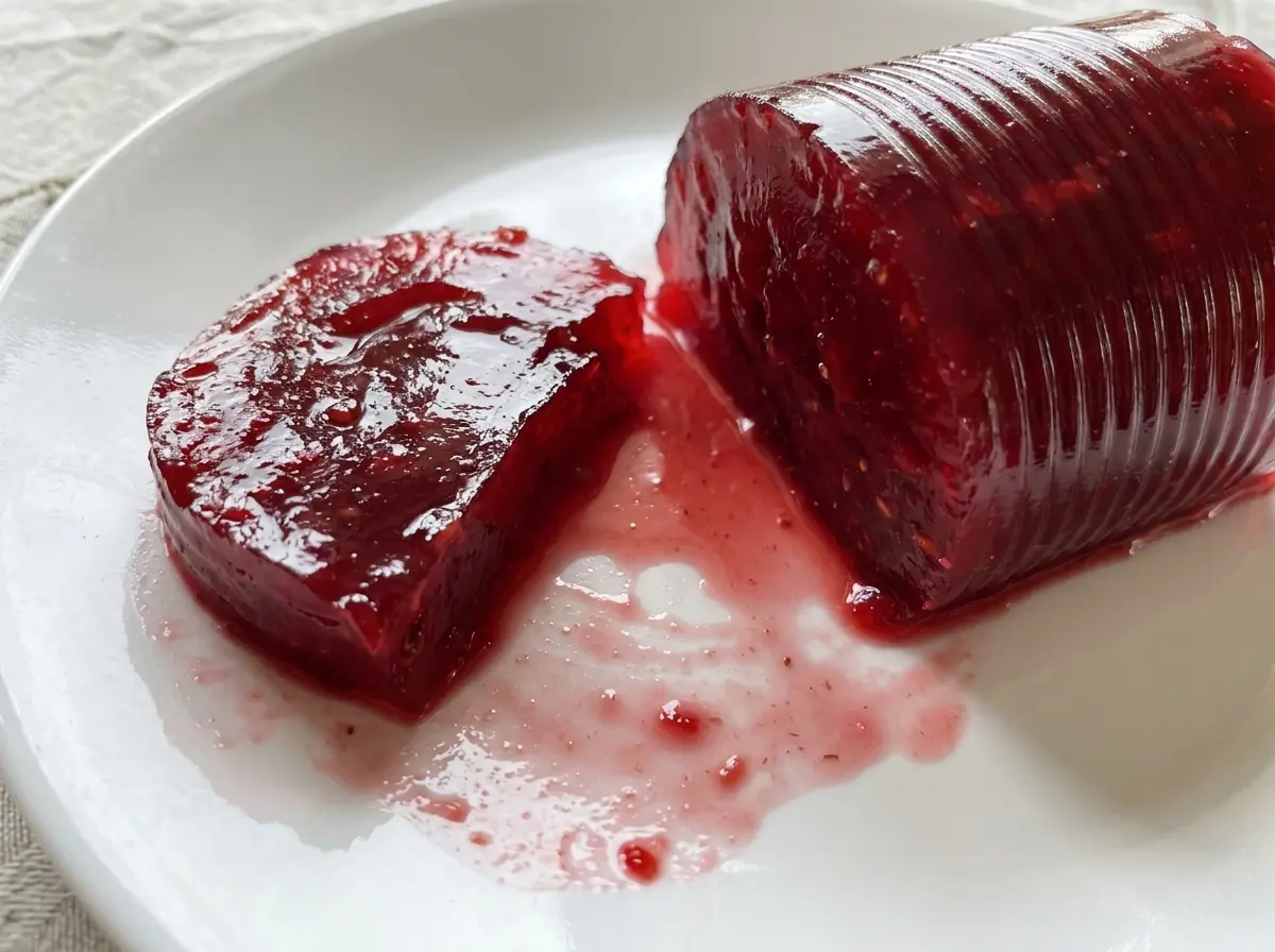 Jellied Cranberry Sauce ruby smooth molded