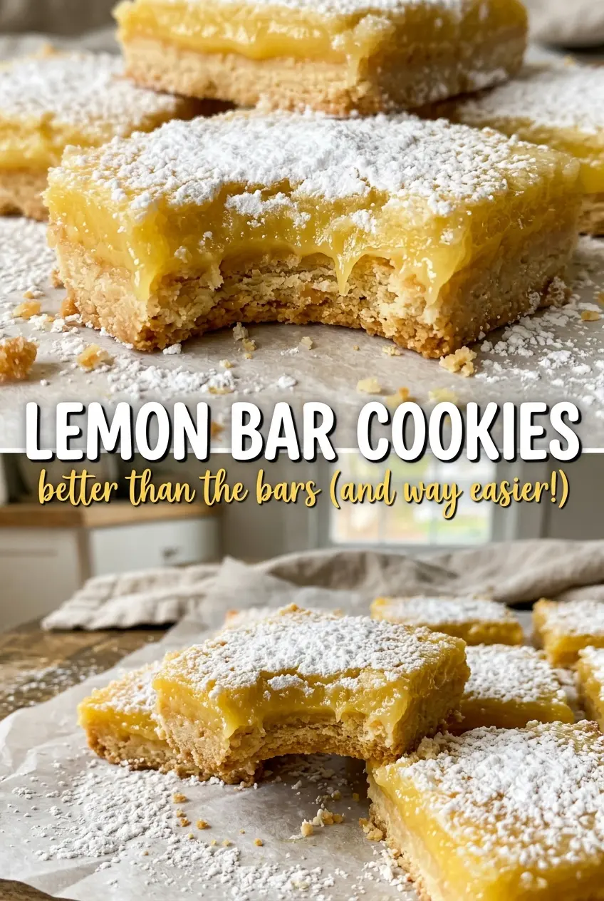 Lemon Bar Cookies lemony powdered sugar squares