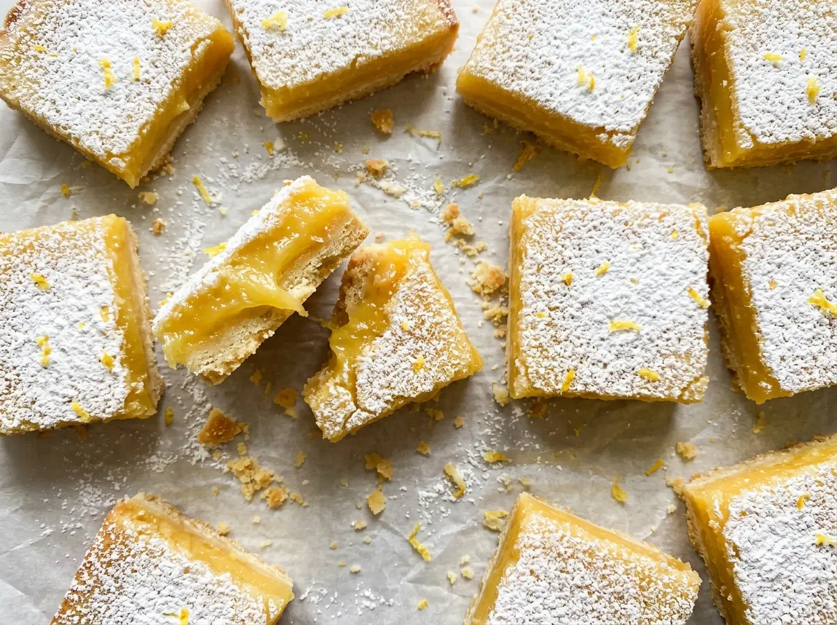Lemon Bar Cookies golden crust