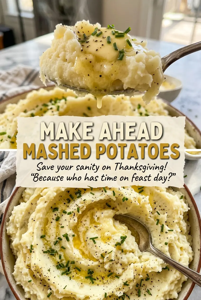 Make Ahead Mashed Potatoes fluffy creamy texture