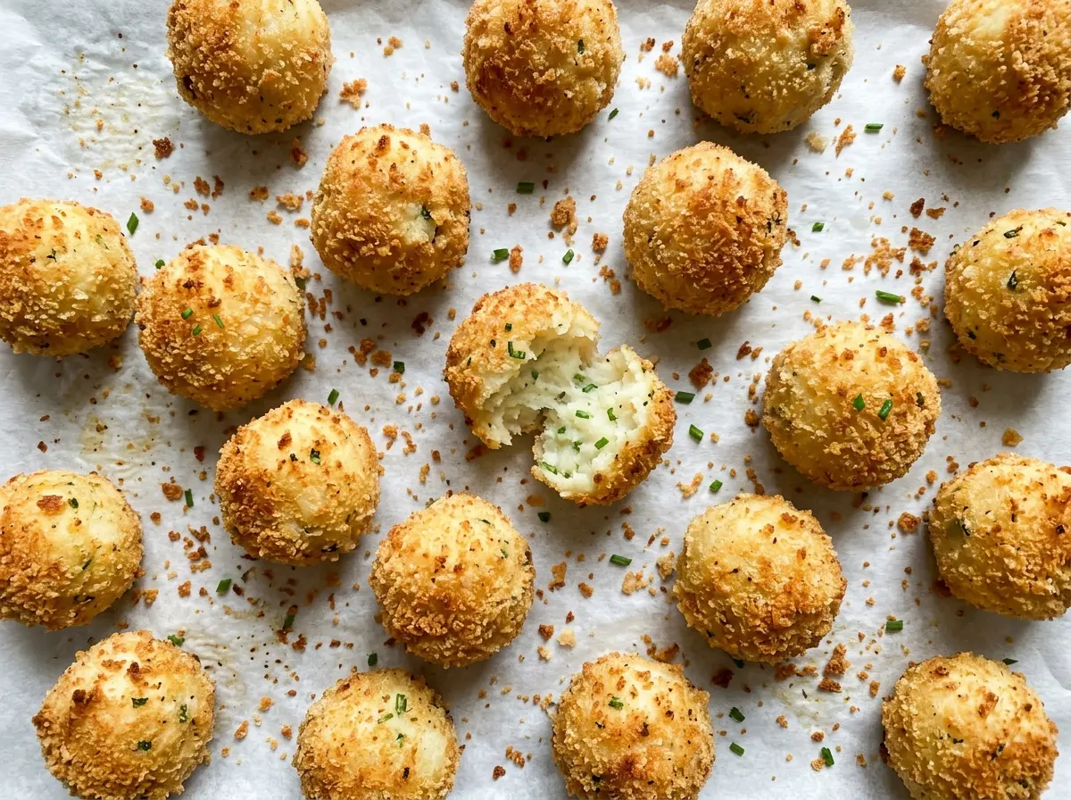 Mashed potato balls golden crispy exterior