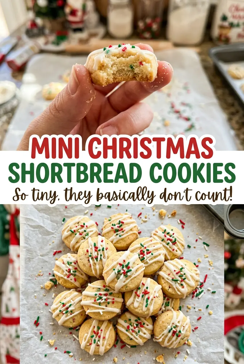 Mini Christmas Shortbread Cookies, buttery festive bites