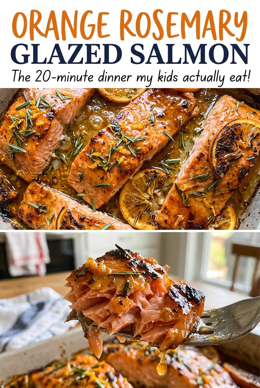 Orange Rosemary Glazed Salmon tender baked fillets