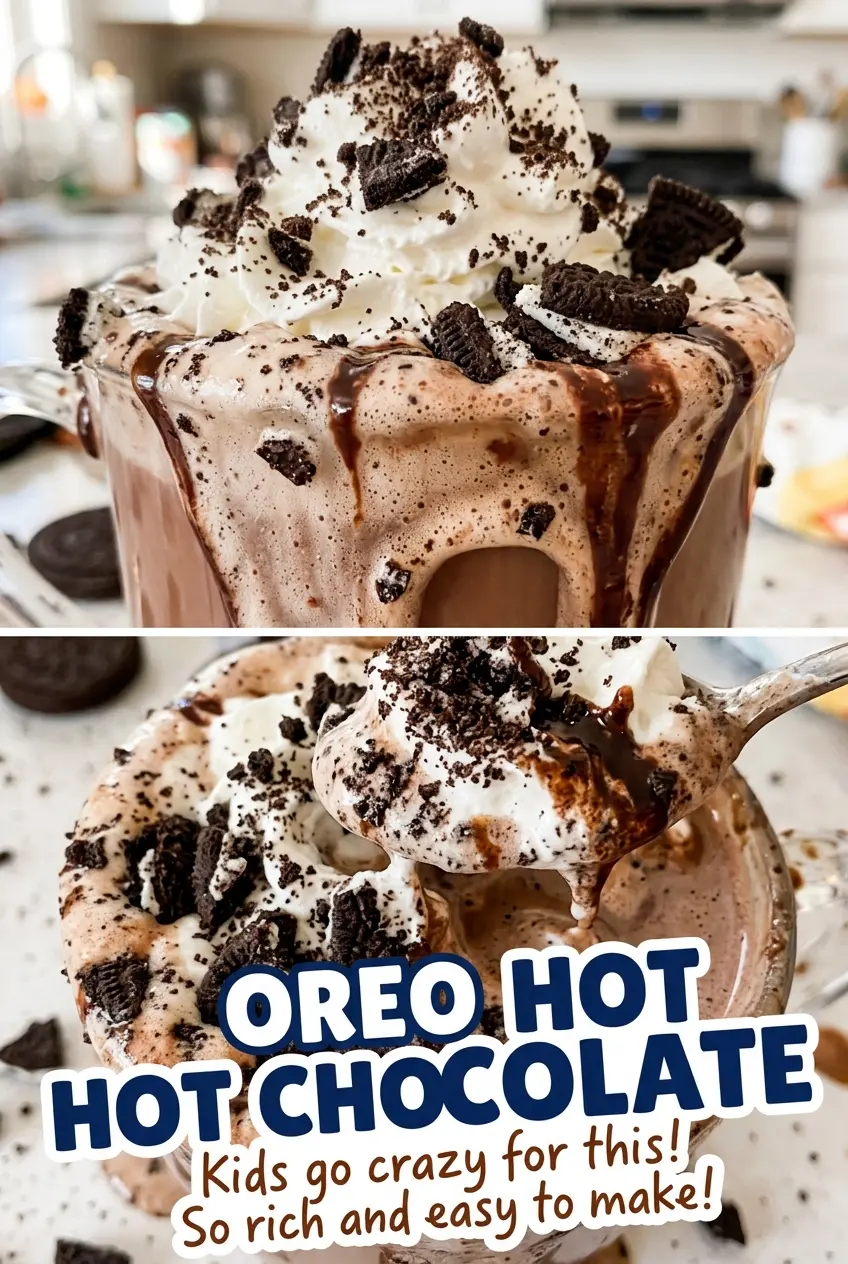 Oreo Hot Chocolate warm smooth chocolatey