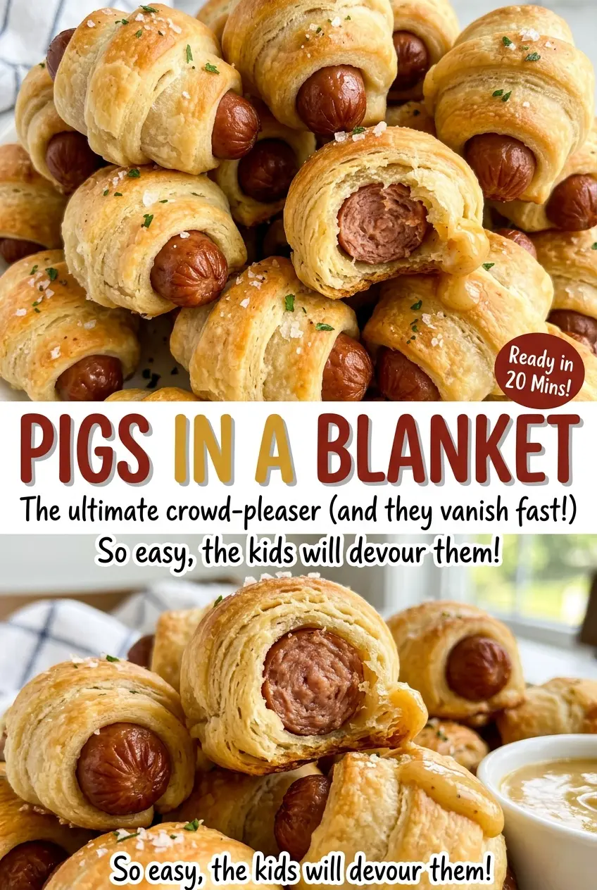 Pigs in a Blanket puffy golden bites