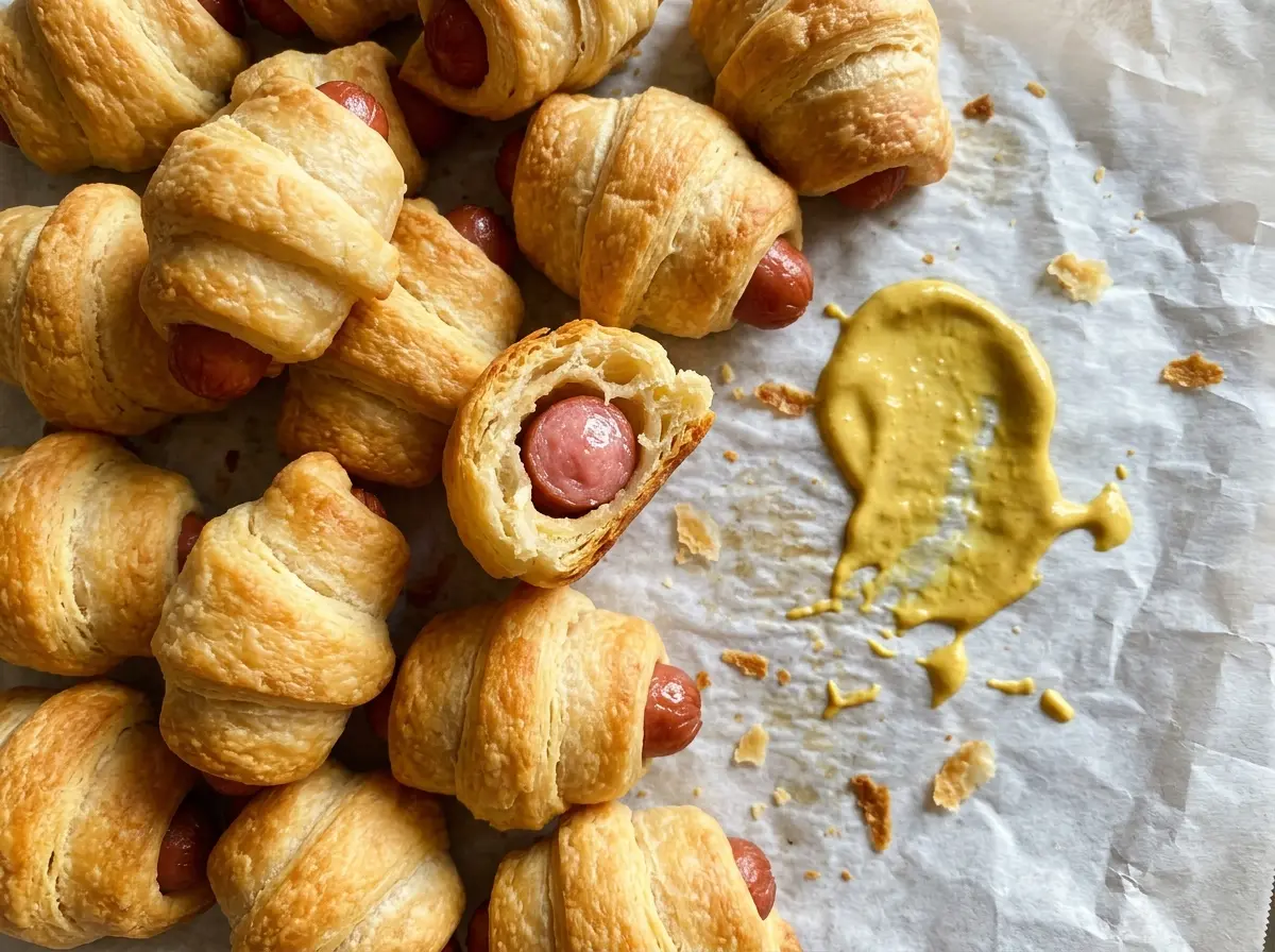 Pigs in a Blanket golden crescent rolls