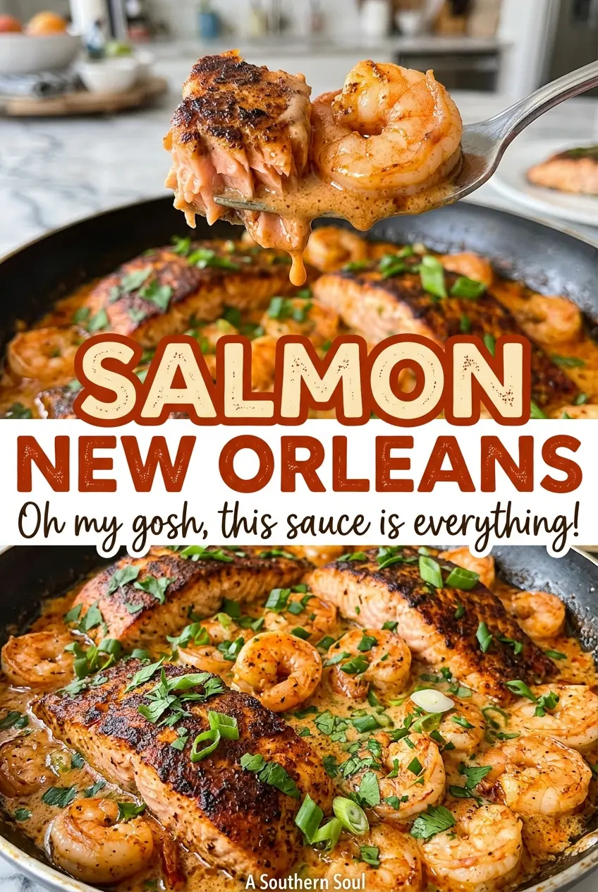 Salmon New Orleans Cajun creamy skillet