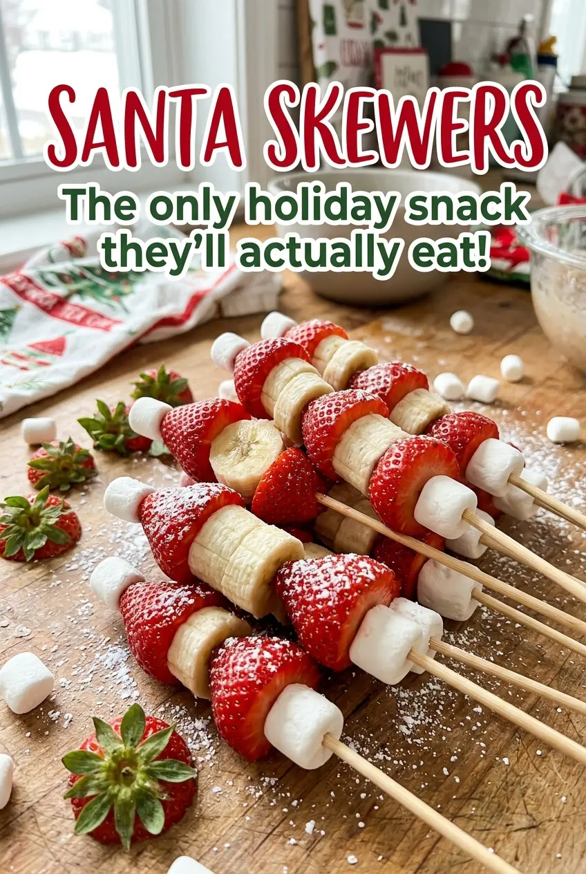 Santa Skewers banana strawberry treats
