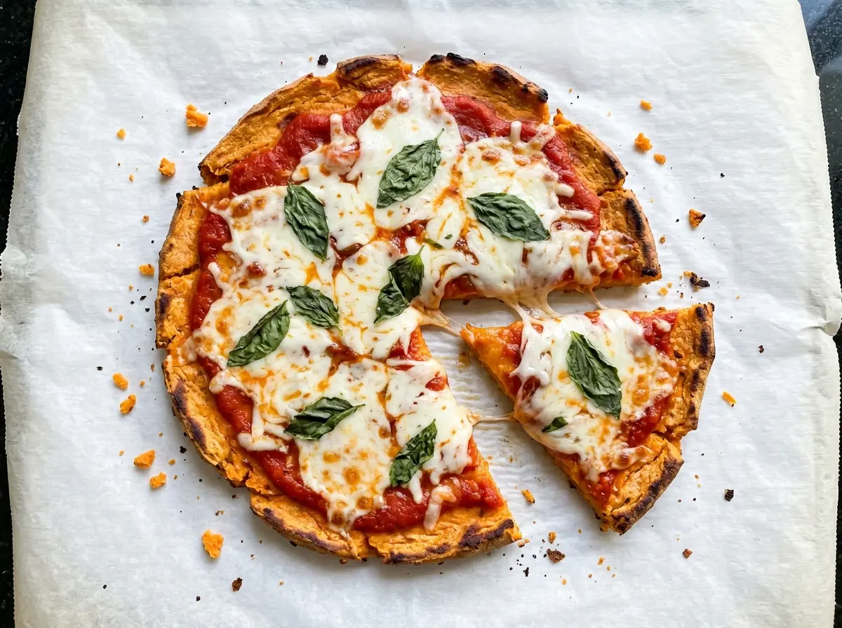 Sweet Potato Pizza Crust round, golden base
