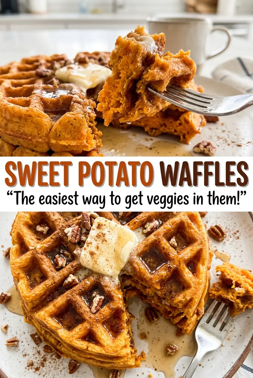 Sweet Potato Waffles tender cinnamon-spiced