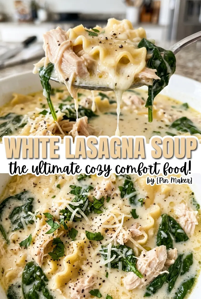 White Lasagna Soup creamy spinach ricotta